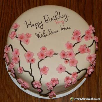 Flowers Birthday Cake For Wife Name Generator