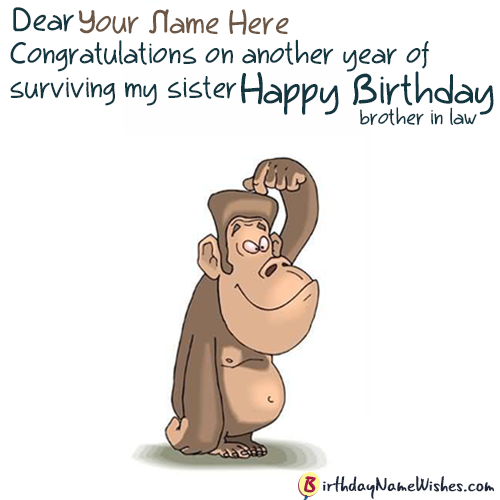 Funny Name Birthday Greetings For Brother In Law