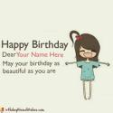 Cute Birthday Wishes For Girls With Name Editing