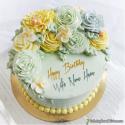 Elegant Happy Birthday Cake For Wife With Name Edit