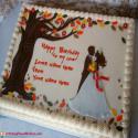 Happy Birthday Cake For Lovers Couple With Name