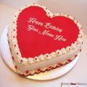 Heart Shape Romantic Birthday Cakes For Boyfriend