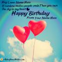 Lovers Hearts Birthday Wishes With Name Editor