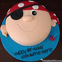 Pirate Birthday Cake For Kids Boys With Name Editor