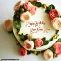Pretty Floral Birthday Cake Topper With Name Editor