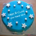 Stars Birthday Cake For Brother With Name Editor