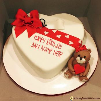 Cutest Birthday Cake For Lover With Name
