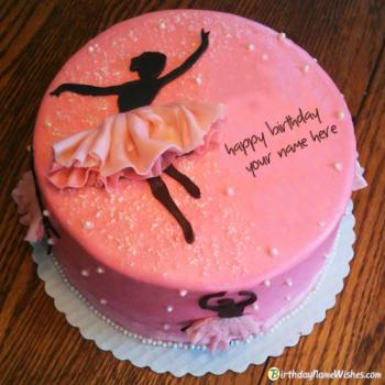 Download Beautiful Dancing Girl Name Birthday Cake