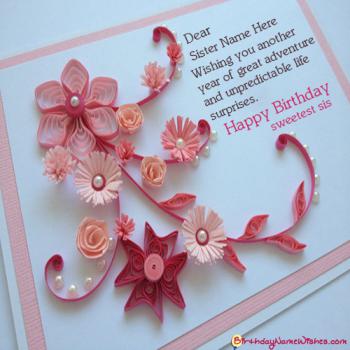 Happy Birthday Messages For Sister With Name
