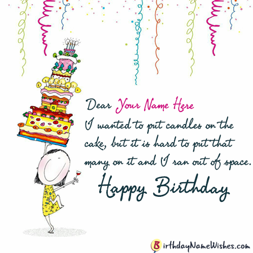 Funny Happy Birthday Wishes For Girls With Name Editing