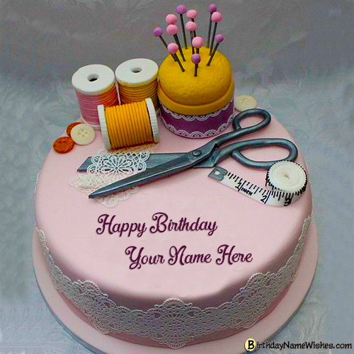 Happy Birthday Cake Topper Needles And Thread For Mom